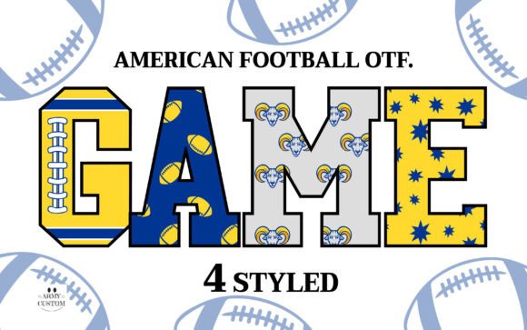 American Football Rams: Typography with Athletic Impact