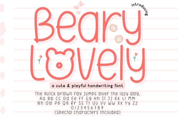 Beary Lovely: A Playful Typeface for Creative Projects