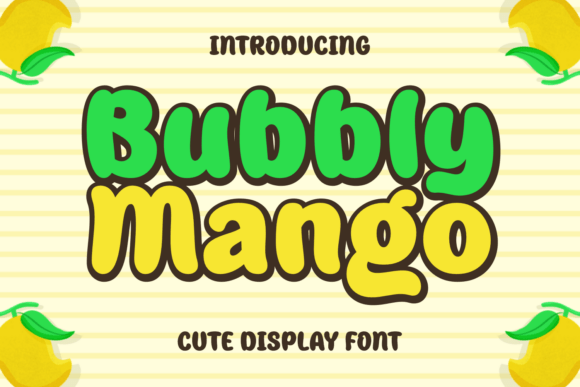 Bubbly Mango: A Playful Display Font for Creative Projects