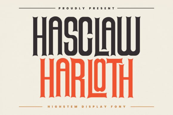 Hasclaw Harloth: A Modern Typeface for Bold Statements