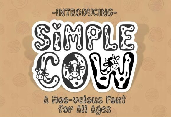 Simple Cow: A Playful Display Font for Creative Projects