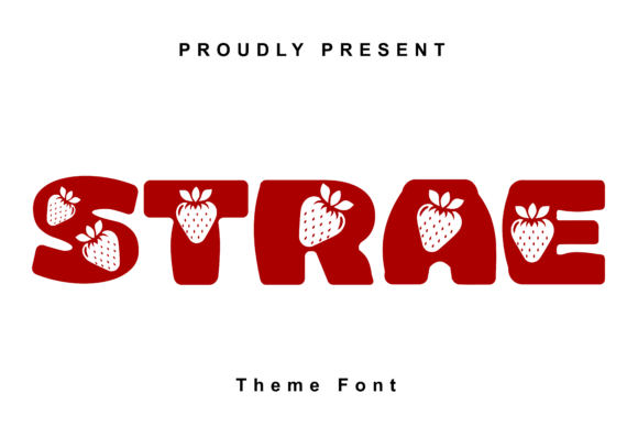 Strae: A Creative Font with Sweet Strawberry Details